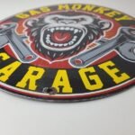 Vintage Gas Monkey Garage Porcelain Sign – Service Gas Pump Shop Engine Sign - Image 11