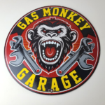 Vintage Gas Monkey Garage Porcelain Sign – Service Gas Pump Shop Engine Sign - Image 12