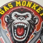 Vintage Gas Monkey Garage Porcelain Sign – Service Gas Pump Shop Engine Sign - Image 3