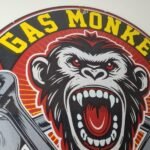 Vintage Gas Monkey Garage Porcelain Sign – Service Gas Pump Shop Engine Sign - Image 5
