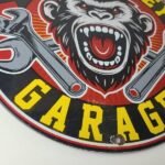 Vintage Gas Monkey Garage Porcelain Sign – Service Gas Pump Shop Engine Sign - Image 7