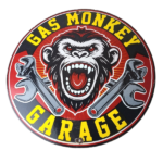 Vintage Gas Monkey Garage Porcelain Sign – Service Gas Pump Shop Engine Sign - Image 2