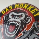 Vintage Gas Monkey Garage Porcelain Sign – Service Gas Pump Shop Engine Sign - Image 8