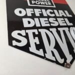 Vintage General Motors Sign – Automobiles Diesel Trucks Porcelain Gas Pump Sign - Image 11