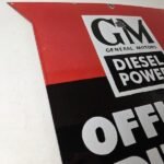 Vintage General Motors Sign – Automobiles Diesel Trucks Porcelain Gas Pump Sign - Image 5