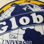 Vintage Globe Sign – Universal Gas Service Station Porcelain Pump Sign - Image 3