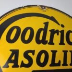 Vintage Goodrich Gasoline Porcelain Sign – Tires Auto Car Mechanic Gas Pump Sign - Image 5