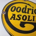 Vintage Goodrich Gasoline Porcelain Sign – Tires Auto Car Mechanic Gas Pump Sign - Image 6
