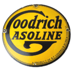 Vintage Goodrich Gasoline Porcelain Sign – Tires Auto Car Mechanic Gas Pump Sign - Image 2