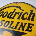 Vintage Goodrich Gasoline Porcelain Sign – Tires Auto Car Mechanic Gas Pump Sign - Image 8