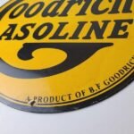 Vintage Goodrich Gasoline Porcelain Sign – Tires Auto Car Mechanic Gas Pump Sign - Image 10