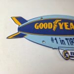 Vintage Goodyear Blimp Sign – Porcelain Gas Service Tires Advertising Sign - Image 6