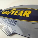 Vintage Goodyear Blimp Sign – Porcelain Gas Service Tires Advertising Sign - Image 12