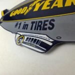 Vintage Goodyear Blimp Sign – Porcelain Gas Service Tires Advertising Sign - Image 14