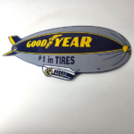 Vintage Goodyear Blimp Sign – Porcelain Gas Service Tires Advertising Sign - Image 15