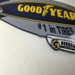 Vintage Goodyear Blimp Sign – Porcelain Gas Service Tires Advertising Sign - Image 6