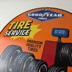 Vintage Goodyear Tires Service Porcelain Sign – Tire Stack Premium Sign - Image 12