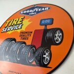 Vintage Goodyear Tires Service Porcelain Sign – Tire Stack Premium Sign - Image 13