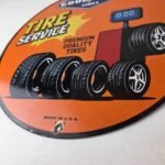 Vintage Goodyear Tires Service Porcelain Sign – Tire Stack Premium Sign - Image 14