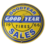 Vintage Goodyear Tires Sign – Porcelain Gas Pump Station Sign
