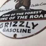 Vintage Grizzly Porcelain Sign – Automotive Gasoline Pump Sign - Image 14