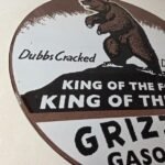 Vintage Grizzly Porcelain Sign – Automotive Gasoline Pump Sign - Image 6