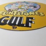 Vintage Gulf Gasoline Sign – Flintstones Porcelain Advertising Gas Pump Sign - Image 11