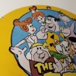 Vintage Gulf Gasoline Sign – Flintstones Porcelain Advertising Gas Pump Sign - Image 5