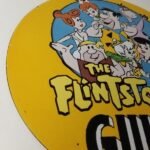 Vintage Gulf Gasoline Sign – Flintstones Porcelain Advertising Gas Pump Sign - Image 6