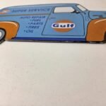 Vintage Gulf Gasoline Sign – Gas Motor Oil Service Truck Pump Porcelain Sign - Image 10