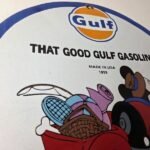 Vintage Gulf Gasoline Sign – Mickey Mouse Porcelain Gas Pump Station Sign - Image 5