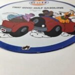 Vintage Gulf Gasoline Sign – Mickey Mouse Porcelain Gas Pump Station Sign - Image 10