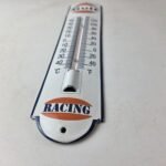 Vintage Gulf Racing Sign – Gas Service Pump Ad Sign on Porcelain Thermometer - Image 11