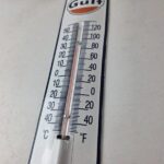 Vintage Gulf Racing Sign – Gas Service Pump Ad Sign on Porcelain Thermometer - Image 9