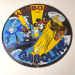 Vintage Harbor Gasoline Sign – Mickey Gas Pump Motor Oil Porcelain Sign - Image 15