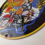 Vintage Harley Davidson Motorcycles Sign – 74' Biker Gas Pump Porcelain Sign - Image 14