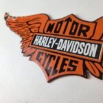 Vintage Harley Davidson Motorcycles Sign – Biker Wings Service Gas Ad Sign - Image 12