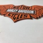 Vintage Harley Davidson Motorcycles Sign – Biker Wings Service Gas Ad Sign - Image 15