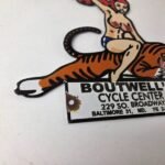 Vintage Harley Davidson Motorcycles Sign – Boutwell's Porcelain Gas Pump Sign - Image 11