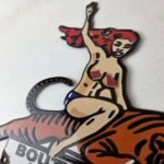 Vintage Harley Davidson Motorcycles Sign – Boutwell's Porcelain Gas Pump Sign - Image 12