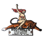 Vintage Harley Davidson Motorcycles Sign – Boutwell's Porcelain Gas Pump Sign - Image 2