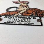 Vintage Harley Davidson Motorcycles Sign – Boutwell's Porcelain Gas Pump Sign - Image 10