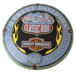 Vintage Harley Davidson Motorcycles Sign – Classic Ride Porcelain Gas Pump Sign