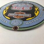 Vintage Harley Davidson Motorcycles Sign – Classic Ride Porcelain Gas Pump Sign - Image 10