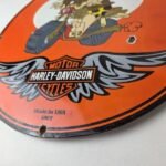 Vintage Harley Davidson Motorcycles Sign – Flintstones Porcelain Gas Pump Sign - Image 14
