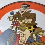 Vintage Harley Davidson Motorcycles Sign – Flintstones Porcelain Gas Pump Sign - Image 3
