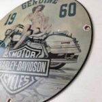 Vintage Harley Davidson Motorcycles Sign – Gas Pump Advertisement Porcelain Sign - Image 13