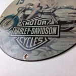 Vintage Harley Davidson Motorcycles Sign – Gas Pump Advertisement Porcelain Sign - Image 14