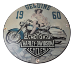 Vintage Harley Davidson Motorcycles Sign – Gas Pump Advertisement Porcelain Sign - Image 2
