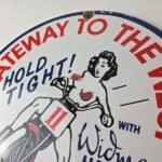 Vintage Harley Davidson Motorcycles Sign – Gateway West Gas Pump Porcelain Sign - Image 12